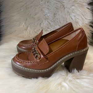 NWOT Brown Loafer Heels